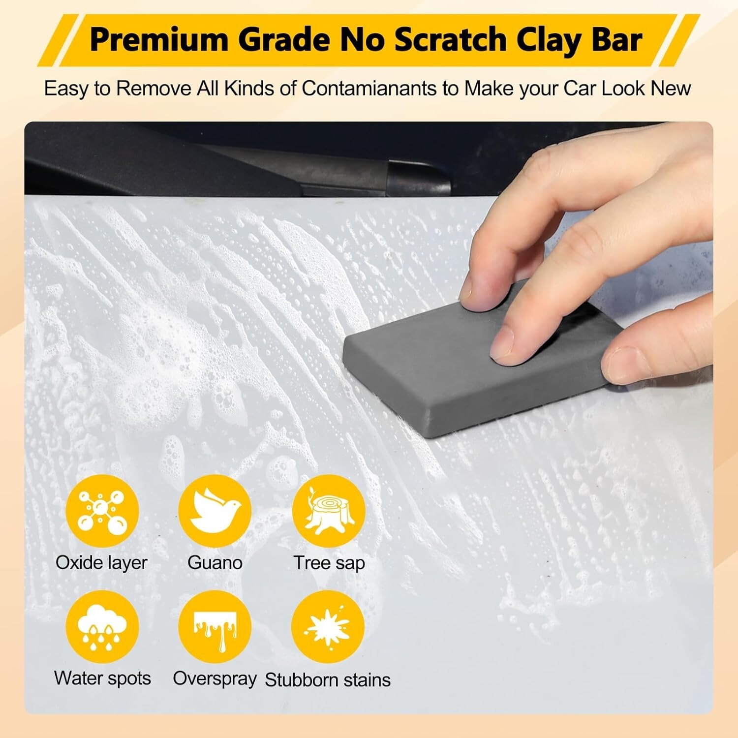 Car Clay Bar 4Pk 400g Premium Grade No Scratch Magic Bars Detailing Cleaner Kit