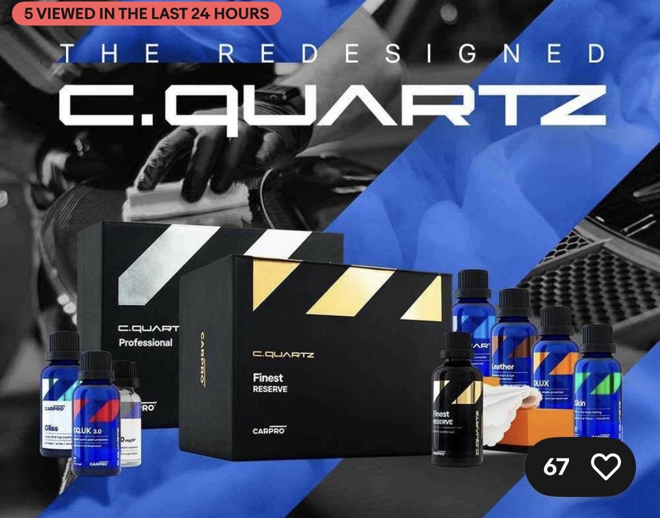 CARPRO CQUARTZ UK 3.0_50ml Kit w/Reload – Ceramic Coating, Quartz Nanotechnology