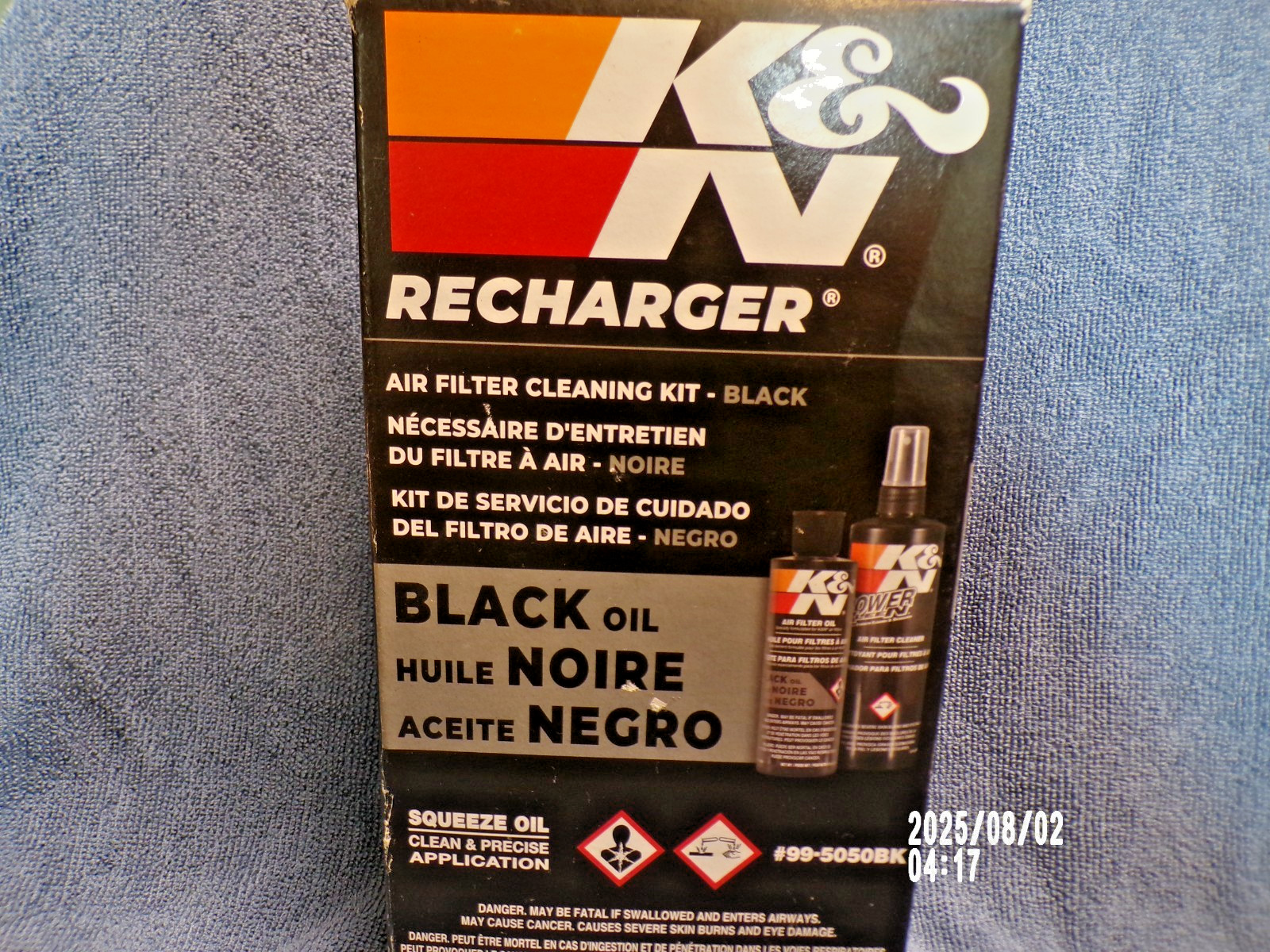 K&N Recharger/Filter Cleaning Kit Aerosol 99-5050B Oil Engine Cleaner Care Spray