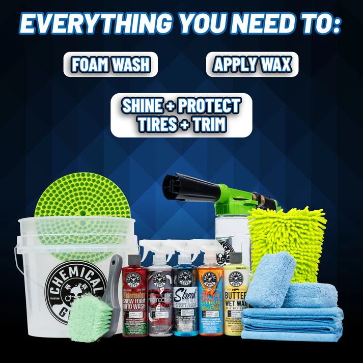 Chemical Guys HOL340 15-Piece Arsenal Builder Car Wash Kit with Foam Gun,