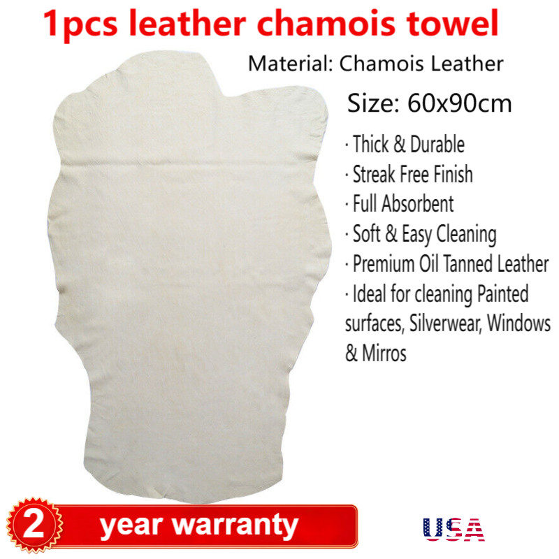 Large Chamois Leather Natural Car Cleaning Cloth Washing Absorbent Drying Towel