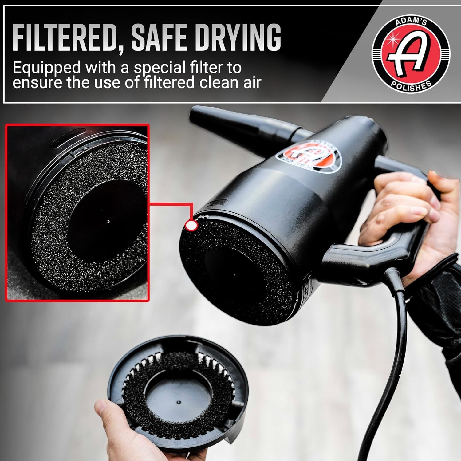 Mini – Handheld High Powered Filtered Car Wash Dryer Blower| Dry Before Car C…