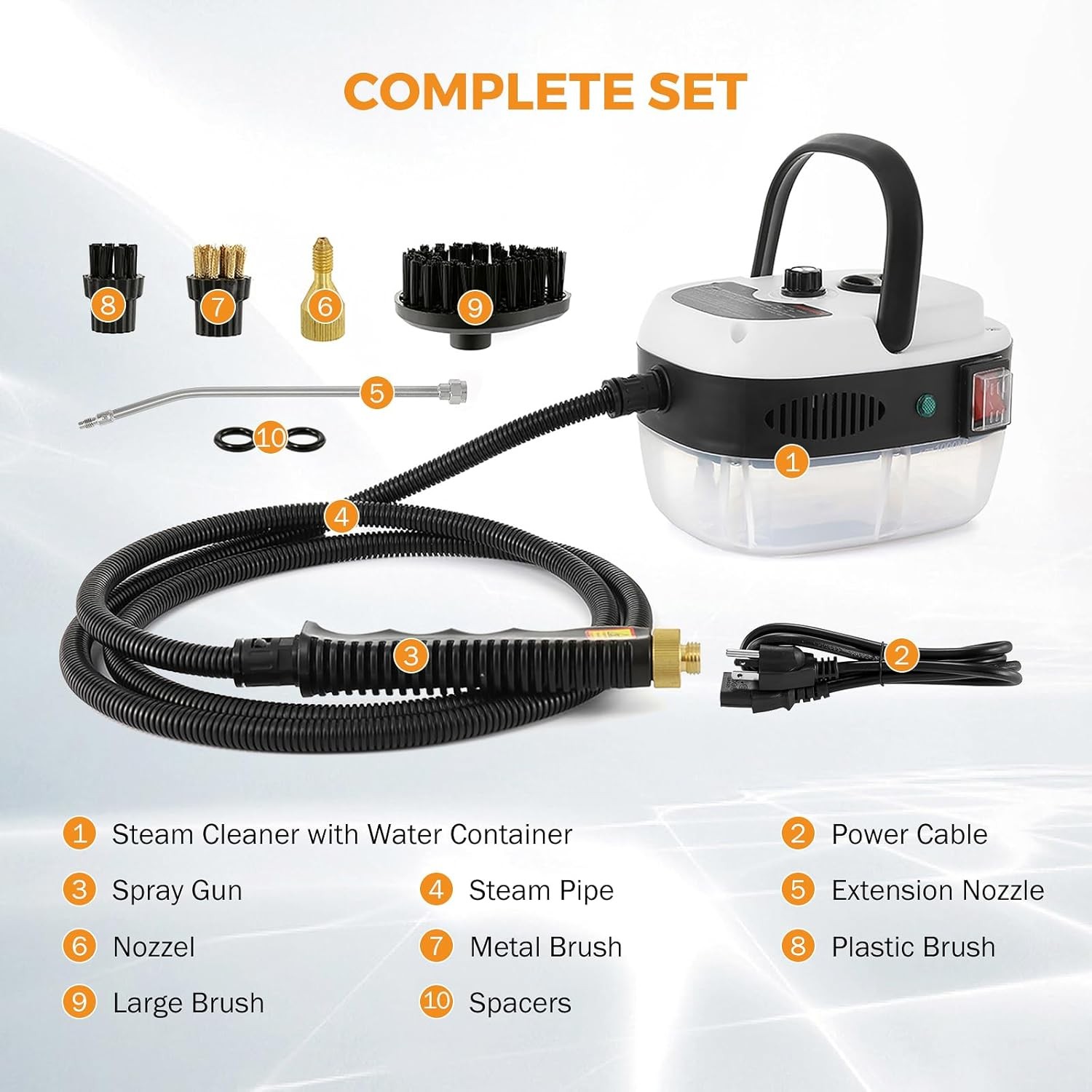 2500W Car Washer Steamer for Auto Detailing Steam Cleaner Steam Cleaning Machine