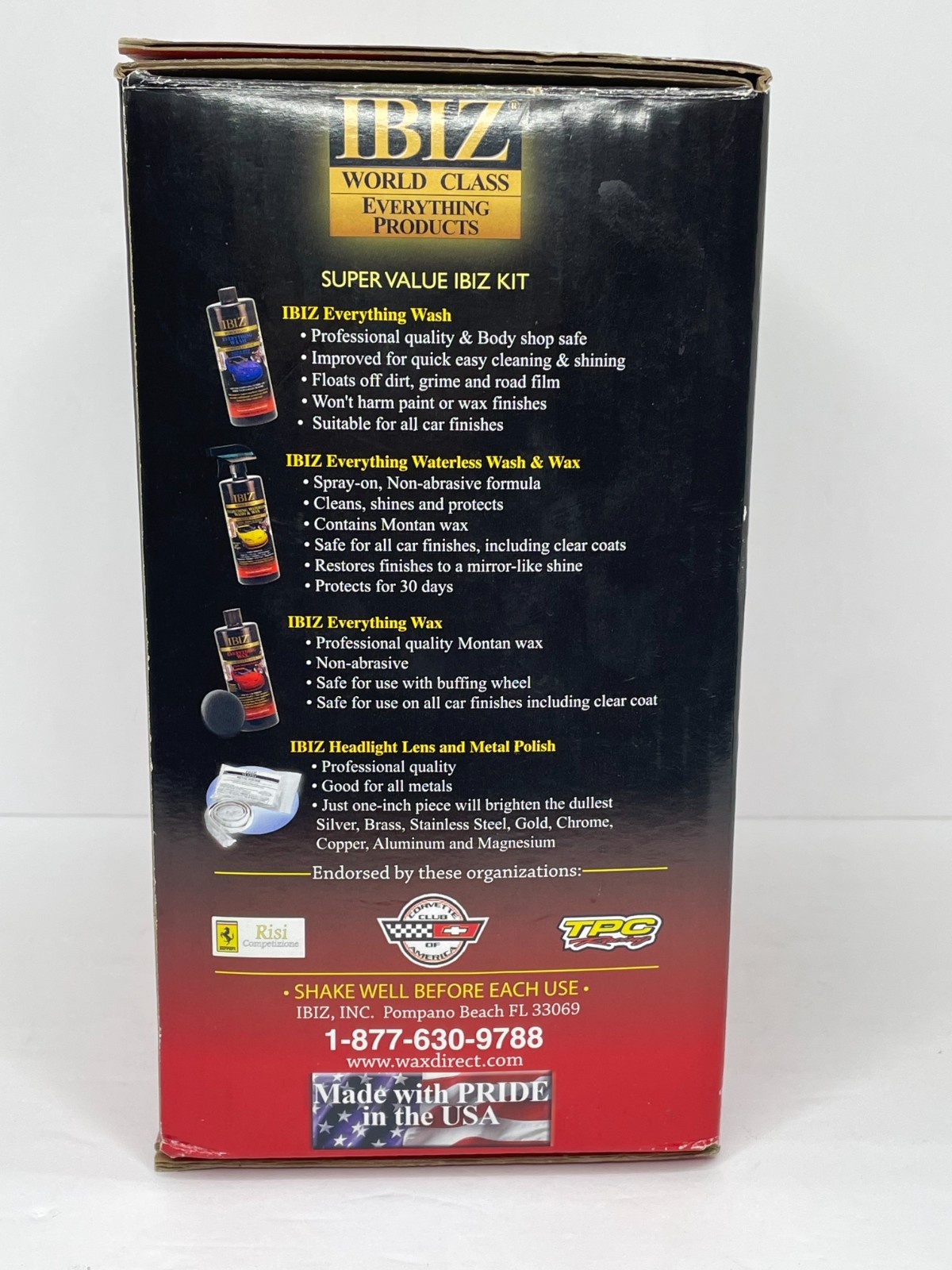 IBIZ Super Value Home Everything Kit Car Wash Wax Detailing Set Made in USA