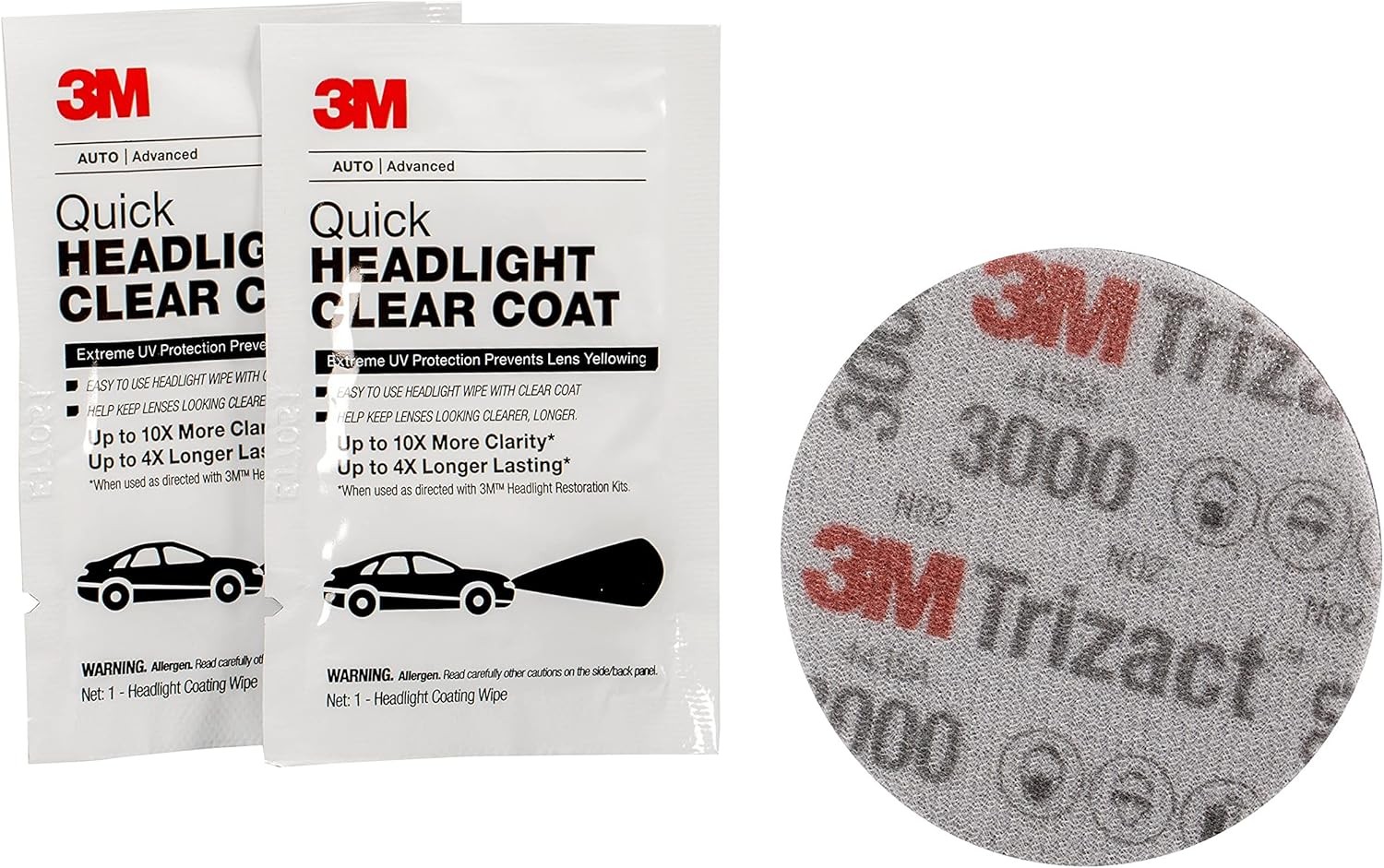 3M Quick and Easy Headlight Restoration Kit, Removes Light Yellowing in…