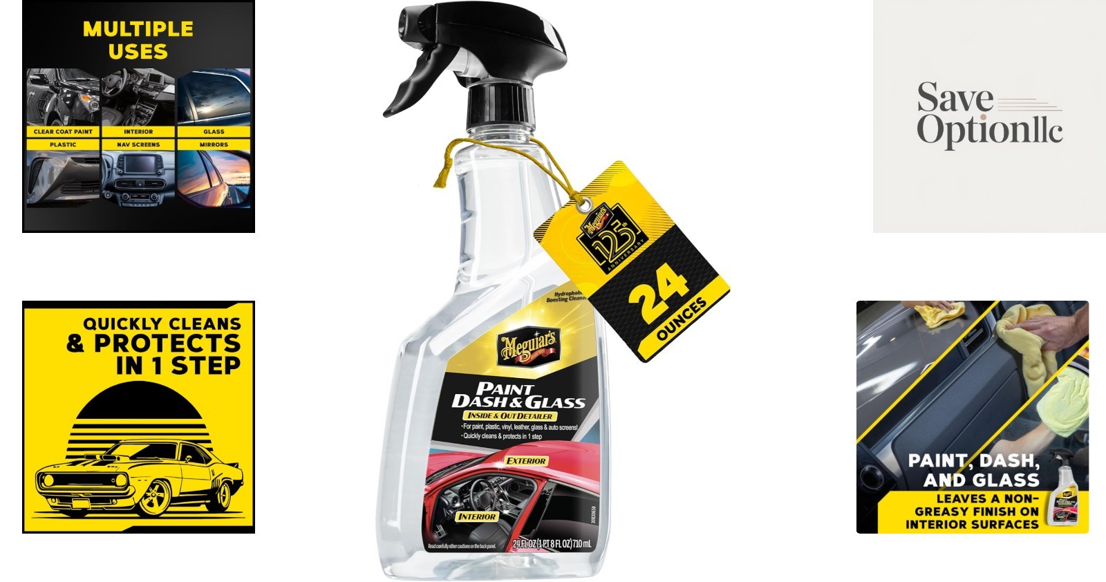 Meguiar’s 24oz Paint, Dash & Glass Detailer: Quick & Easy Interior/Exterior Care