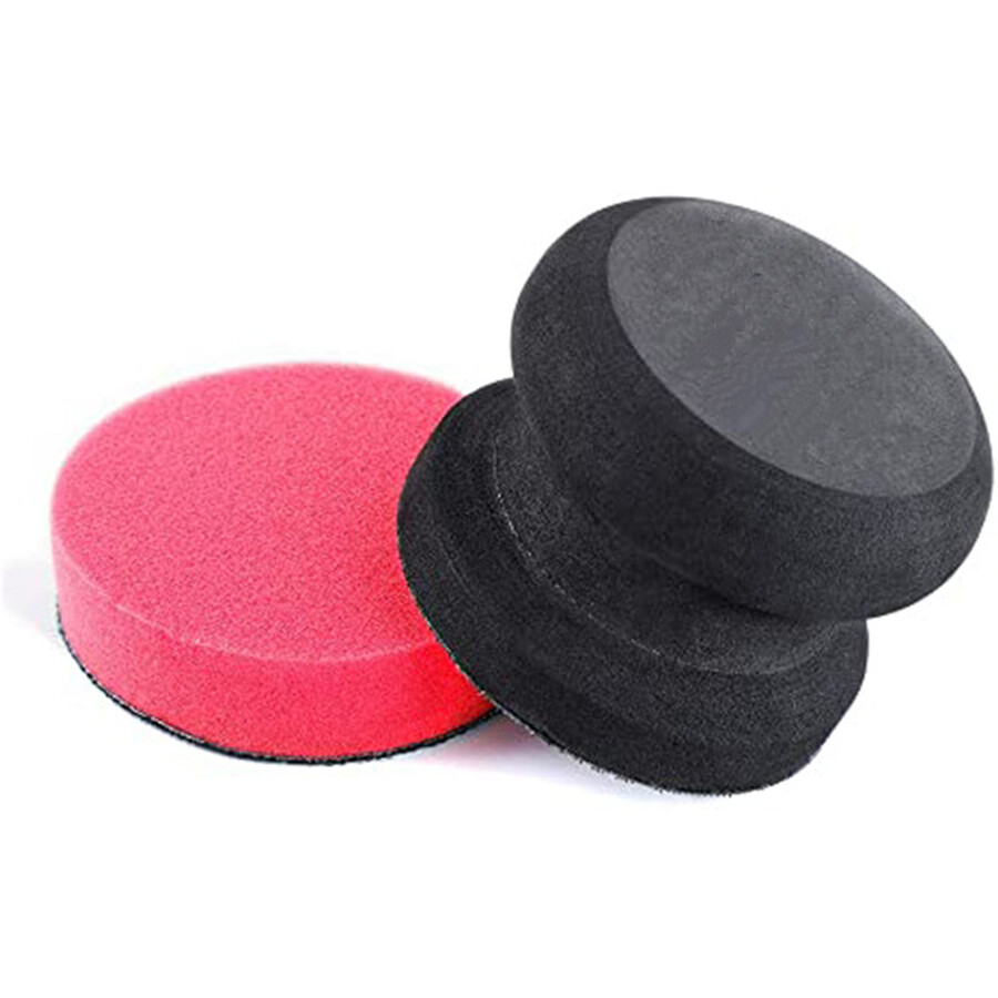 Car Hand Wax Applicator Pad Kit 3 Inch Dia Sponge Tire Dressing Applicator Pad
