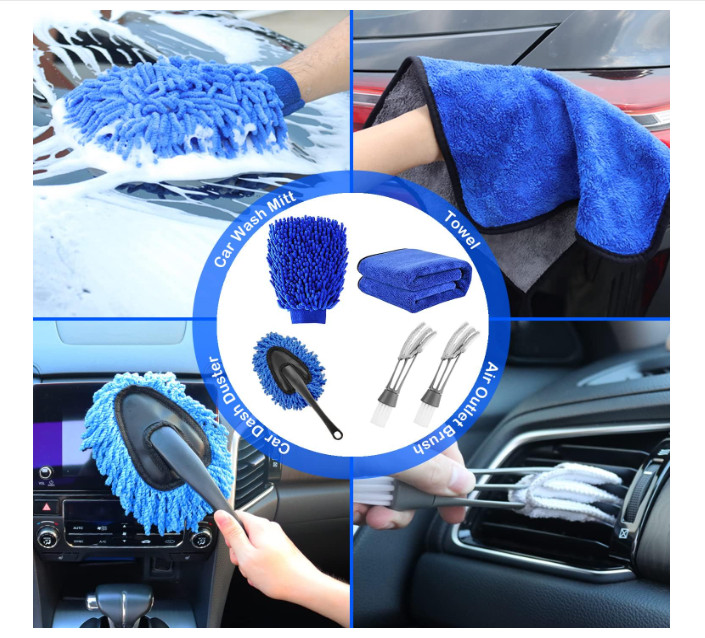 Car Detailing Kit 26 Pcs Auto Interior Exterior Wheel Brushes Car Wash Equipment