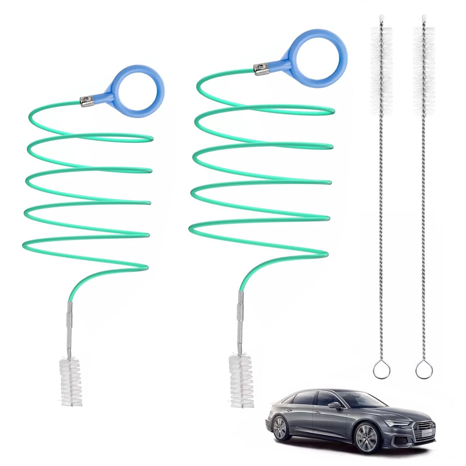4Pcs Auto Sunroof Drain Cleaning Tools, 118/78 Inch Inch, Green