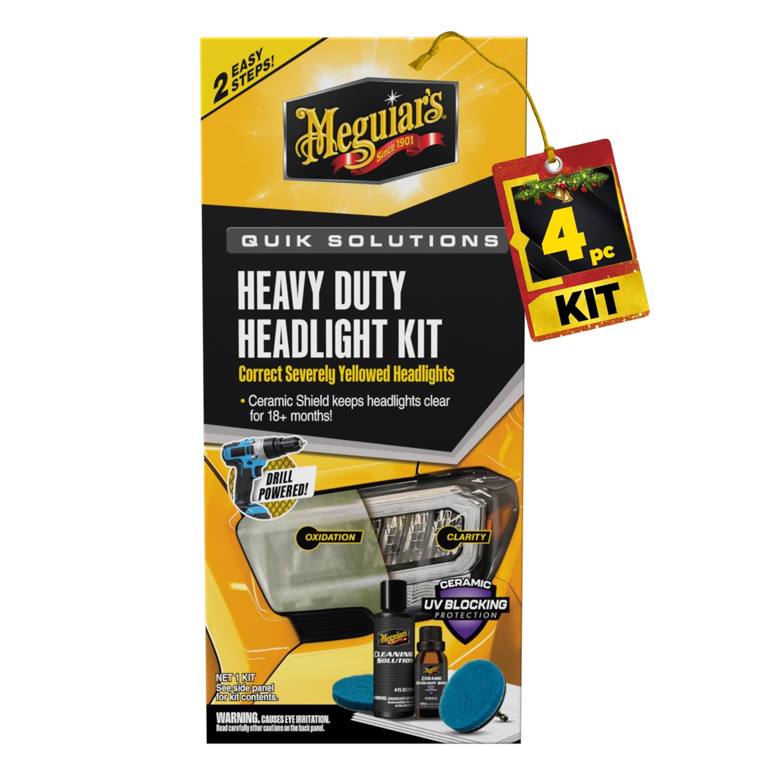 Meguiar’s Heavy Duty Headlight Kit 18+ Months of Protection Pads and More G552