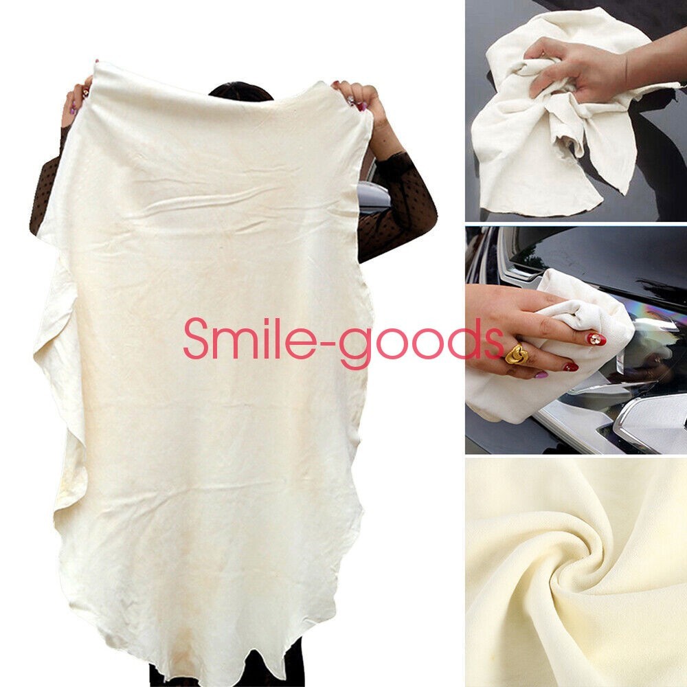 Large Natural Chamois Leather Car Cleaning Cloth Washing Absorbent Drying Towel