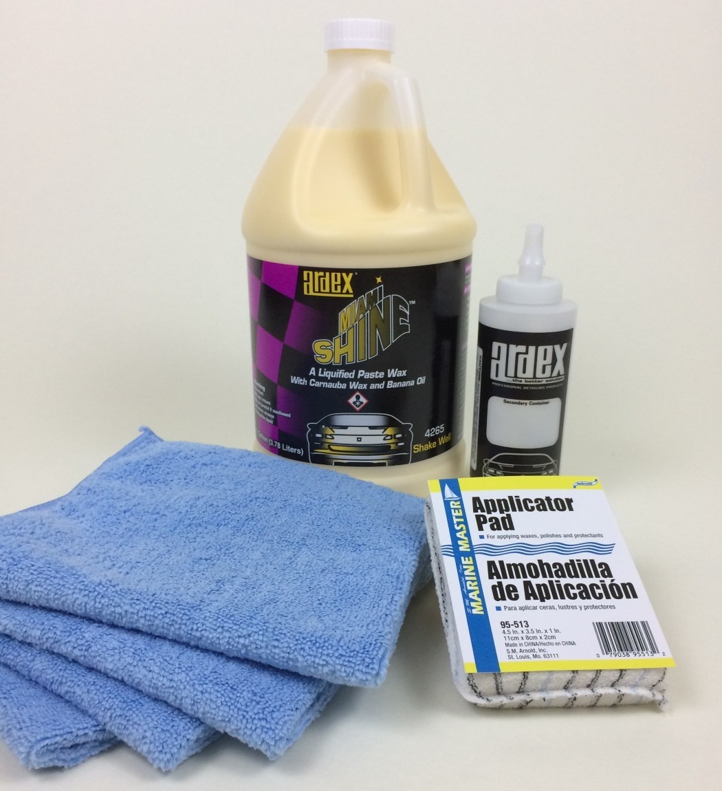 Car Detailing Kit Ardex Miami Shine Liquid Paste Wax Gal. Easy Hand Application