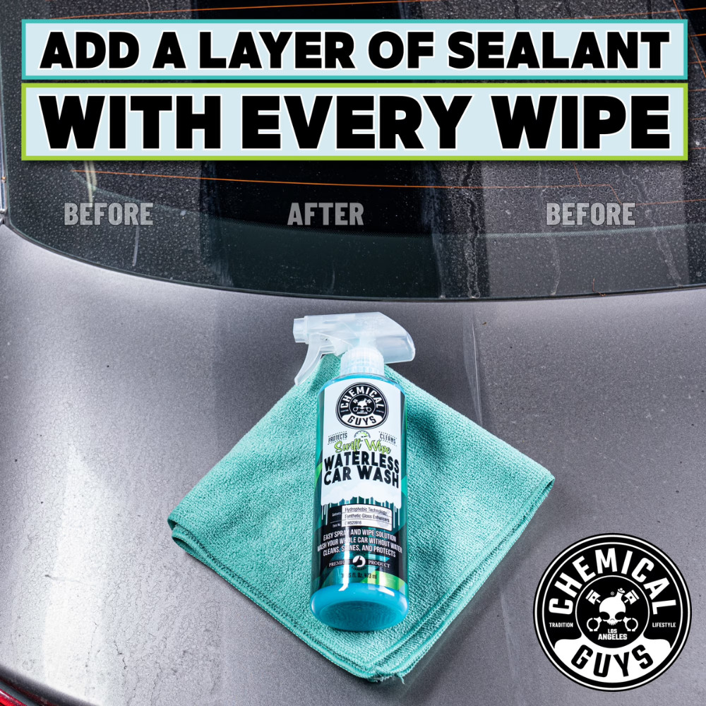 (2 Pack) Chemical Guys Swift Wipe Waterless Car Wash 16oz, Quick Detailer Spray
