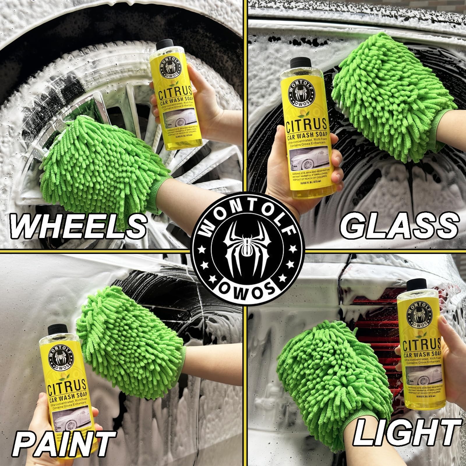 Complete Car Wash Cleaning Kit – Interior Detailing, Soap, Wheel Cleaner & Brush