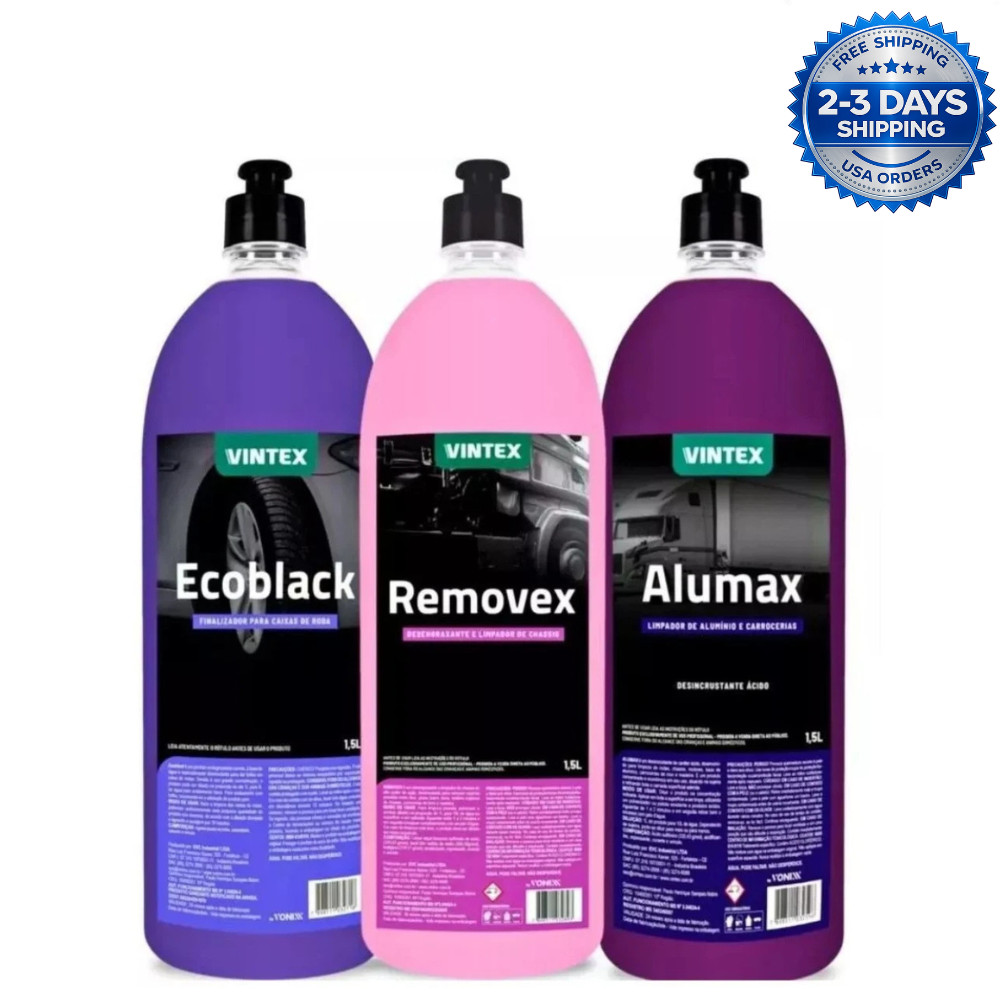 Vonixx Automotive Kit Removex Alumax Ecoblack 1.5L – Engine Chassis & Tire Care