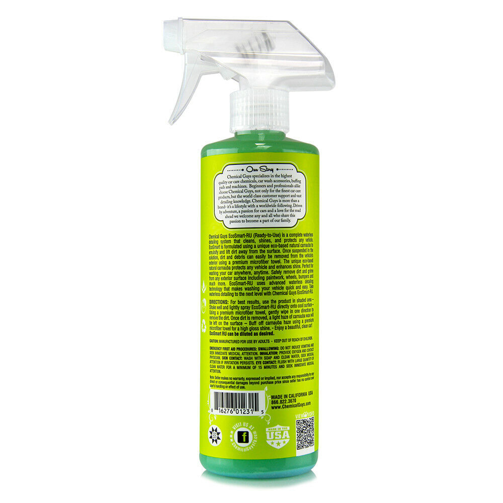Chemical Guys WAC_707RU_16 EcoSmart-RU Ready Use Waterless Car Wash & Wax 16 oz