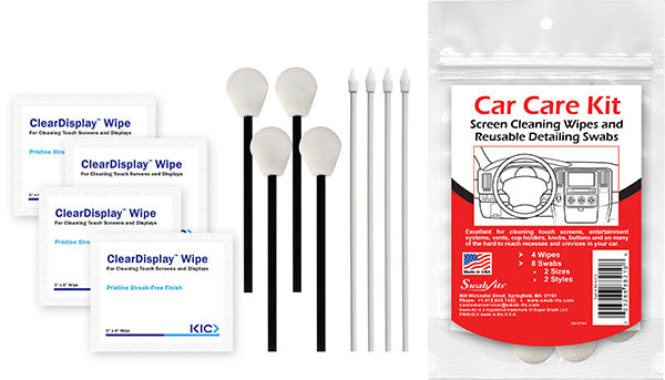 (NEW) Swab-its® 12-piece Car Care Kit with Screen Wipes & Reusable Detailing
