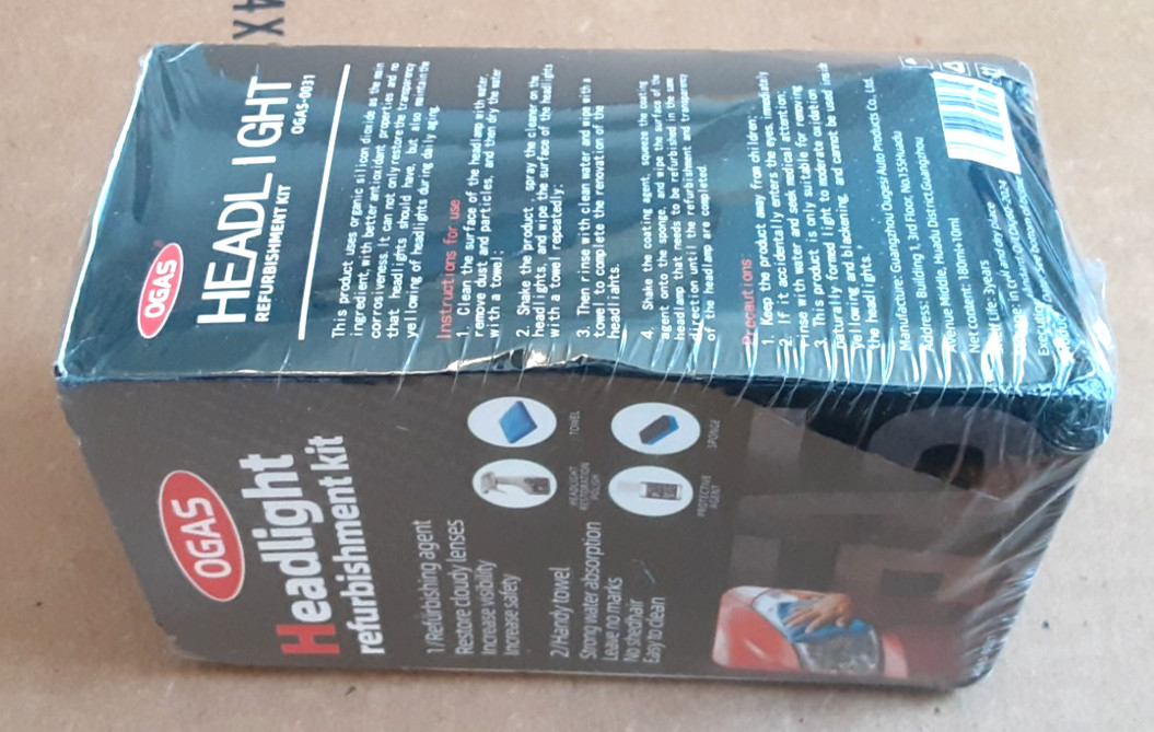 3 Automotive Headlamp Restoration Fluid Oxidized Headlight Refurbishment Kits