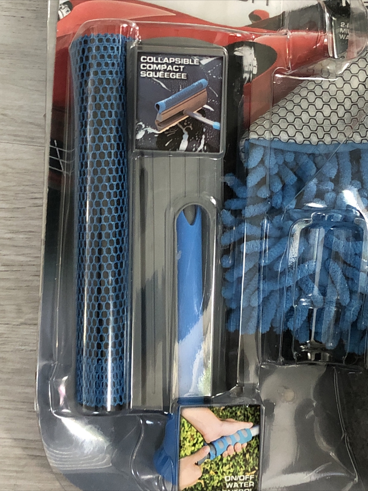 NOB 3 pc AutoSpa Car Washing Kit – Soft Brush, Wash Mitt, & Squeegee ONLY