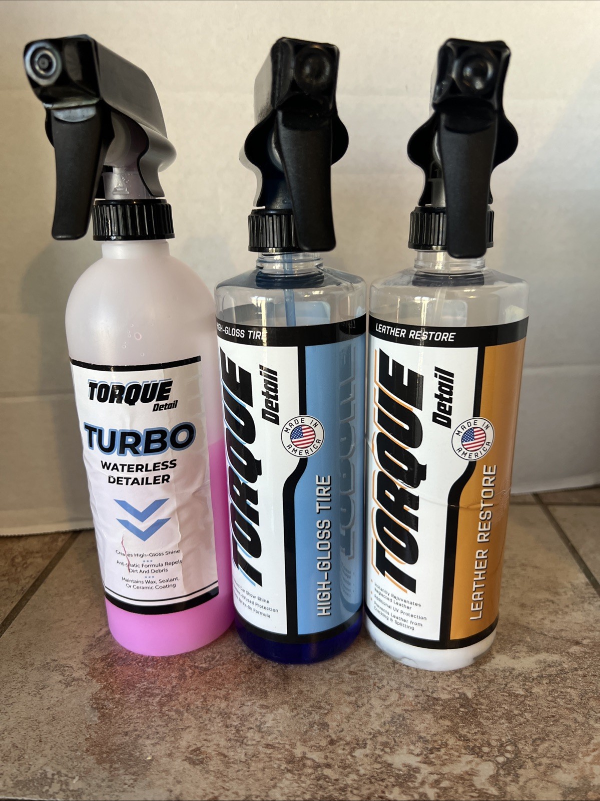 Torque Detail Bundle Waterless Detailer High-gloss Tire Leather Restore 40% Full