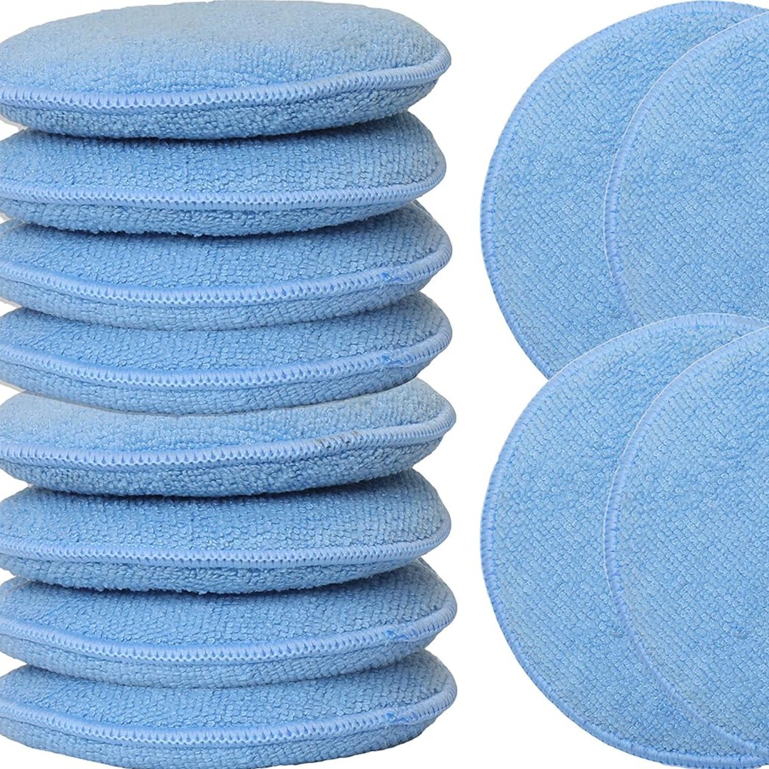 SimpleHouseware Car Wash Sponge Wax Microfiber Applicator Pads, 12-Pack