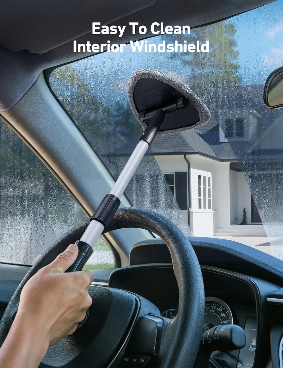 21 Inch Car Interior Detailing Kit Microfiber Pads Extendable Handle Glass Cl…