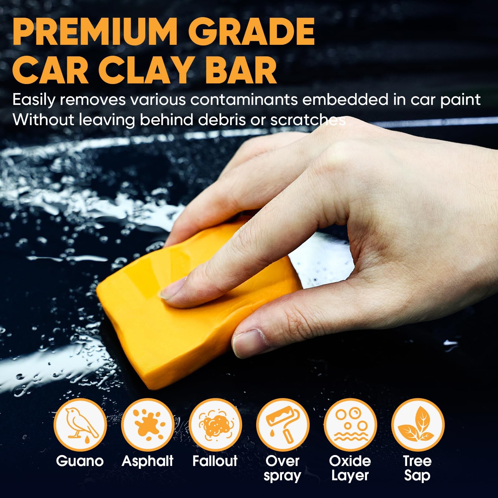 TEAWOO Car Clay Bar 4 Pack 400g, Premium No Scratch 4 count, 400g