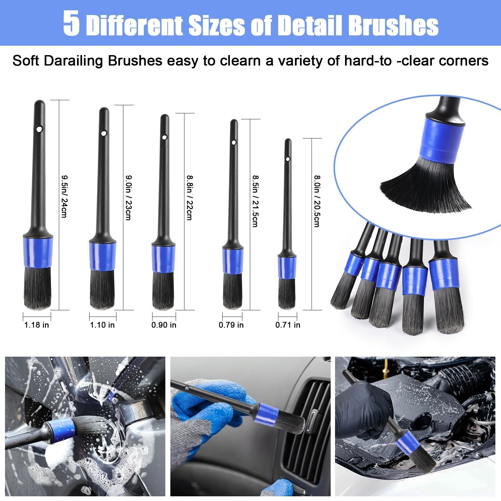 62″ Microfiber Car Wash Brush Set – Long Handle, Mitt, Sponge & Duster Kit