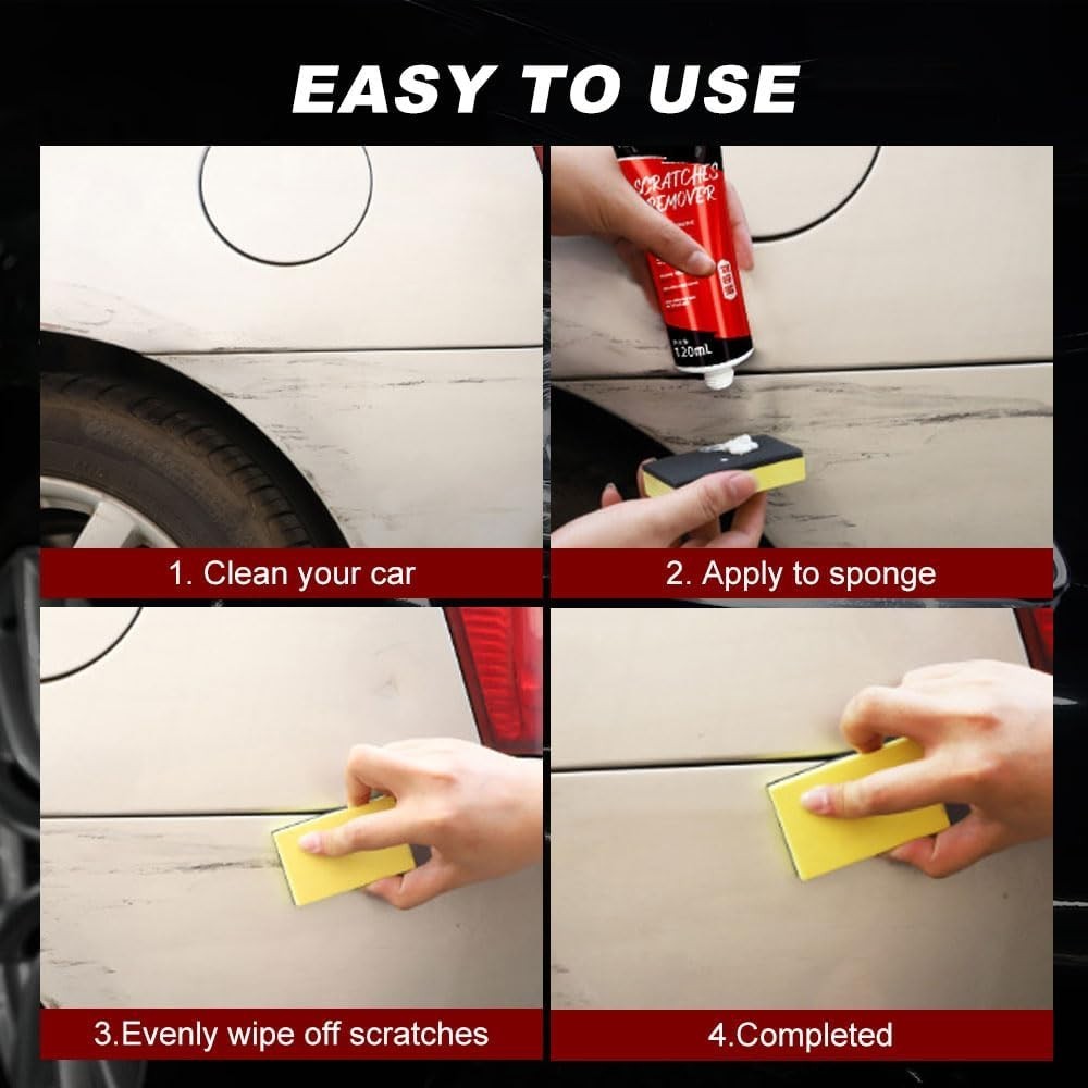 Instant Car Scratch Repair Paste – 2 PCS Polishing Wax for Any Color Vehicle