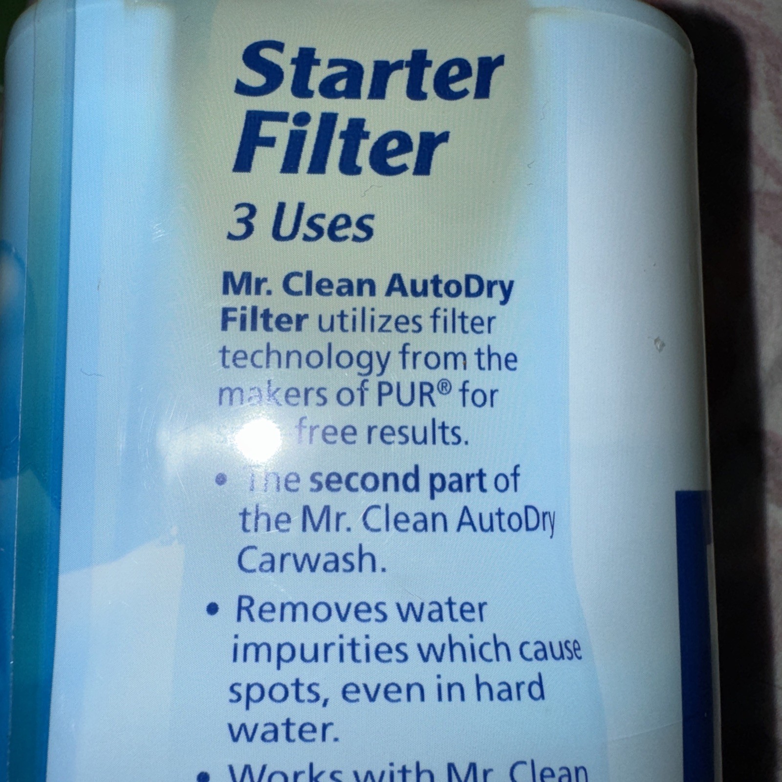 VTG ‘03 MR. CLEAN AUTODRY Spotfree CARWASH Starter PUR Filter 3 Uses NOS sealed