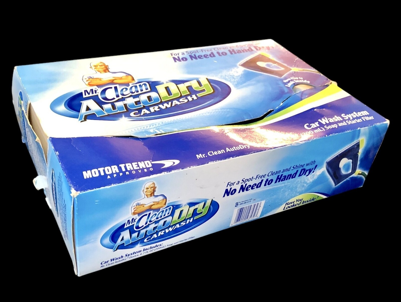 Mr Clean Auto Dry Car Wash System Autodry Device 6.7 oz Soap Filter box damaged