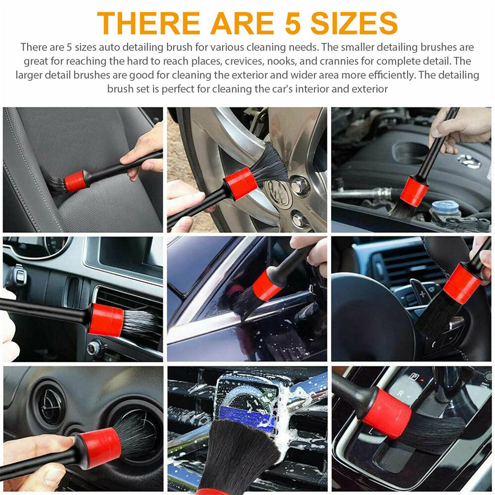 Car Detailing Brush Wash Auto Detailing Cleaning Kit Engine for Wheel Clean Set