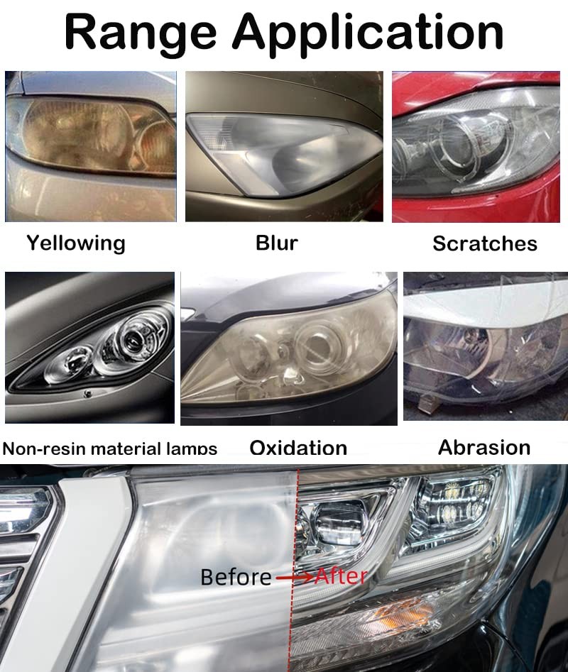 Ghguole 200ml Car Headlight Restoration Liquid, Kit M