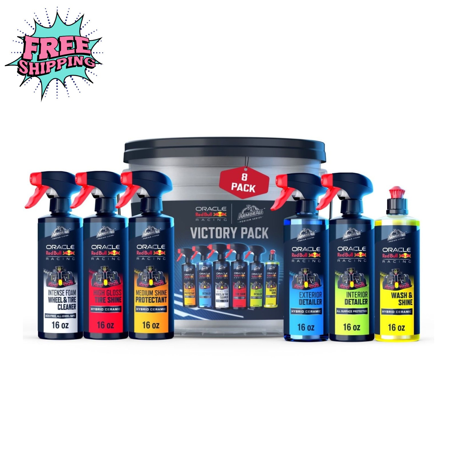 Armor All Podium Series Victory Pack 8-Piece Car Detailing Kit Free Shipping