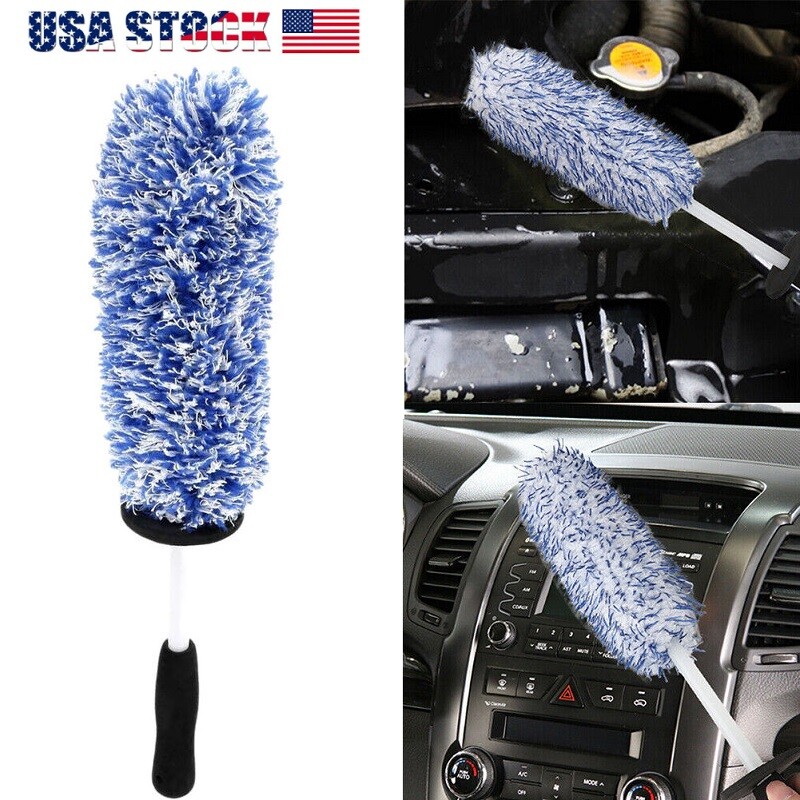 Car Wheel Brush Rims Tire Seat Engine Wash Cleaning Kit Auto Detailing Tool USA