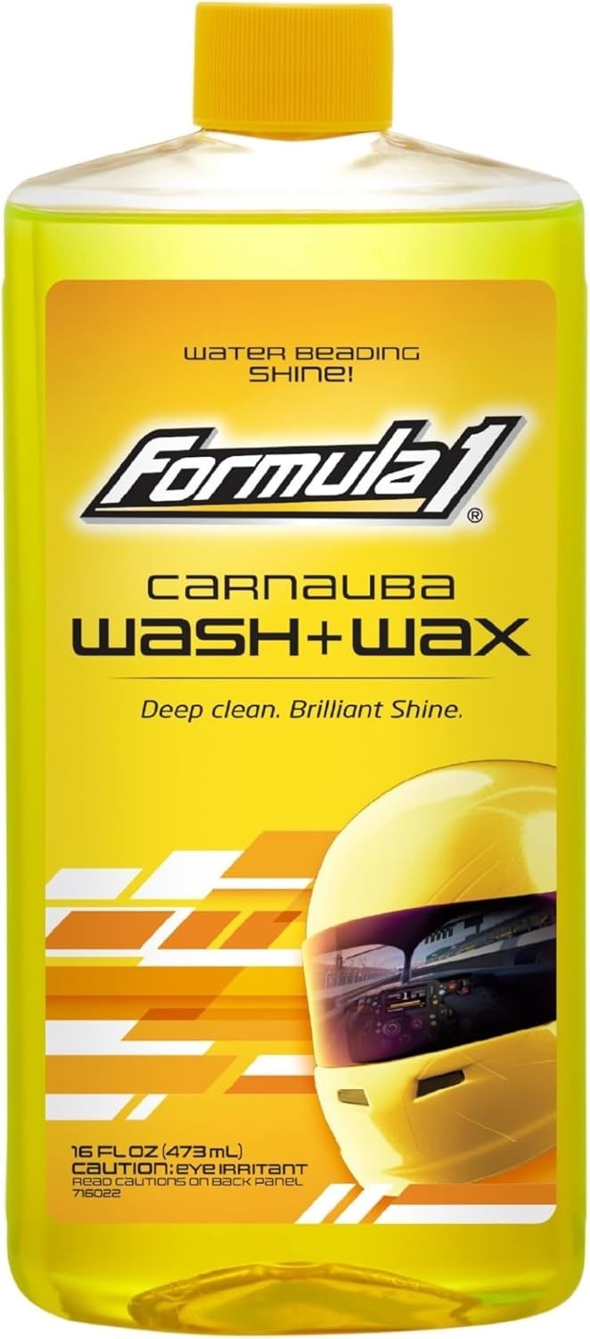 Car Wash and Carnauba Wax, 2-in-1 Car Cleaning Soap for Auto Detailing, Remov…