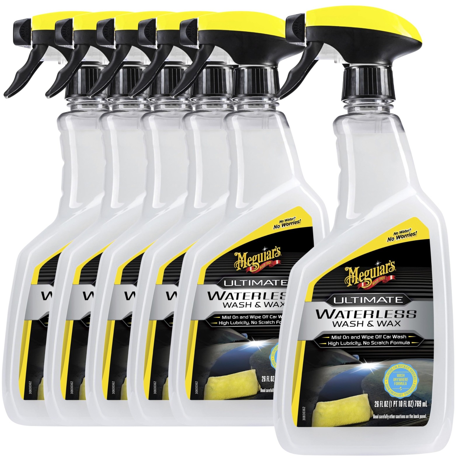 Meguiar’s Ultimate Waterless Wash & Wax 6 Pack (6 x 26 26 Fl Oz (Pack of 6)