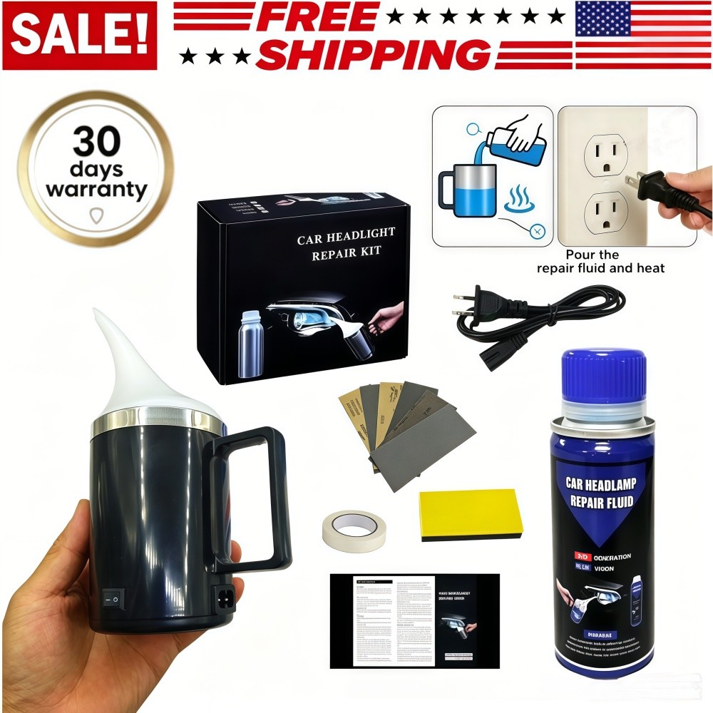 Headlight Restoration Repair Liquid Polymer Chemical Polishing Car Tool Kit 300g