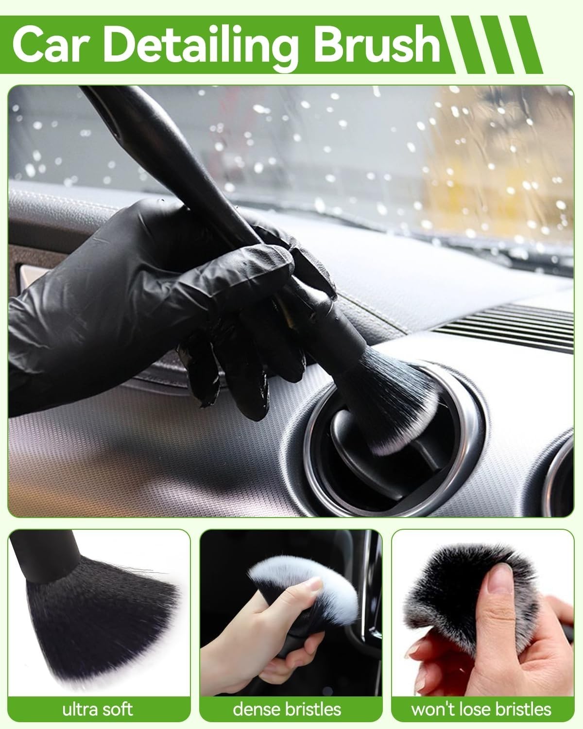 8Pcs Car Wash Kit, 62’’ Car Wash Brush with Long Handle, Microfiber Carwash K…