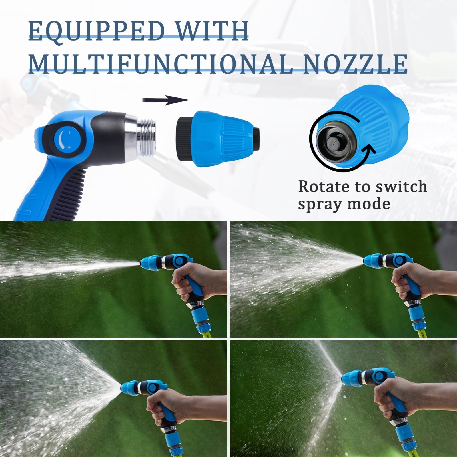 Foam Gun Car Wash Sprayer Kit with Sponge & Towel – Hose Nozzle Foam Cannon for