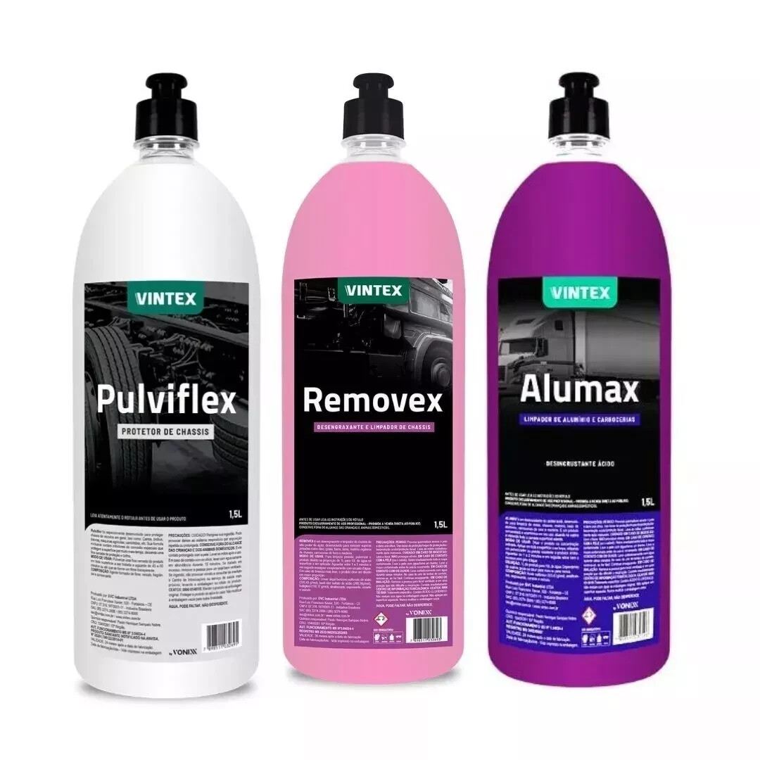 Alumax + Pulviflex + Removex Car Cleaning Kit Vonixx Vintex 3x 1.5L