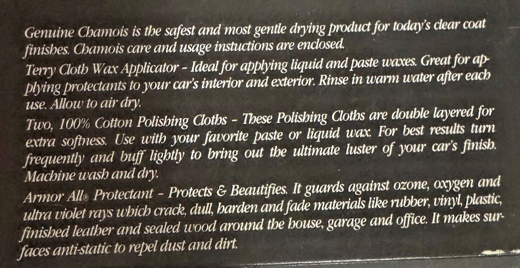 Viking Deluxe Car Care Kit Chamois Vintage SEALED Car Wash Kit