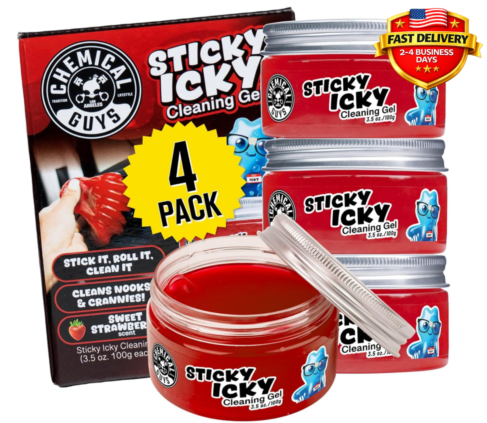 Sticky Icky Car Cleaning Gel, Detailing Kit, Car Dust Crevice Cleaner
