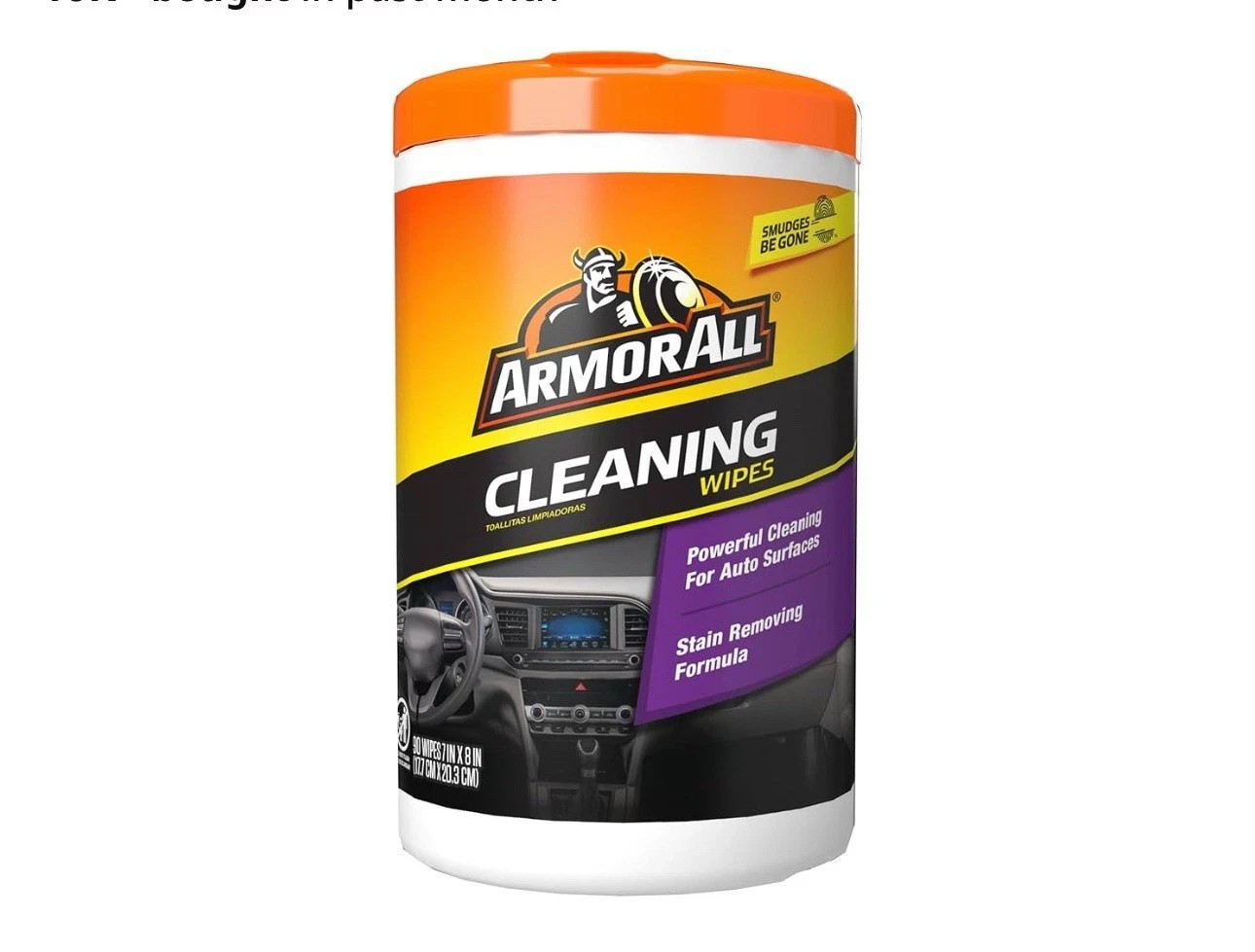 Armor All Car Cleaning Wipes, Wipes for Car Interior and Car Exterior, 90 Wipes