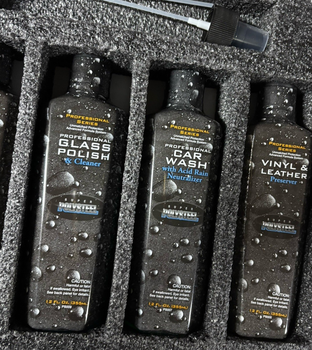 SEALED new SUPER POLYSTEEL Professional 6-Step Car Care System Auto Detailing