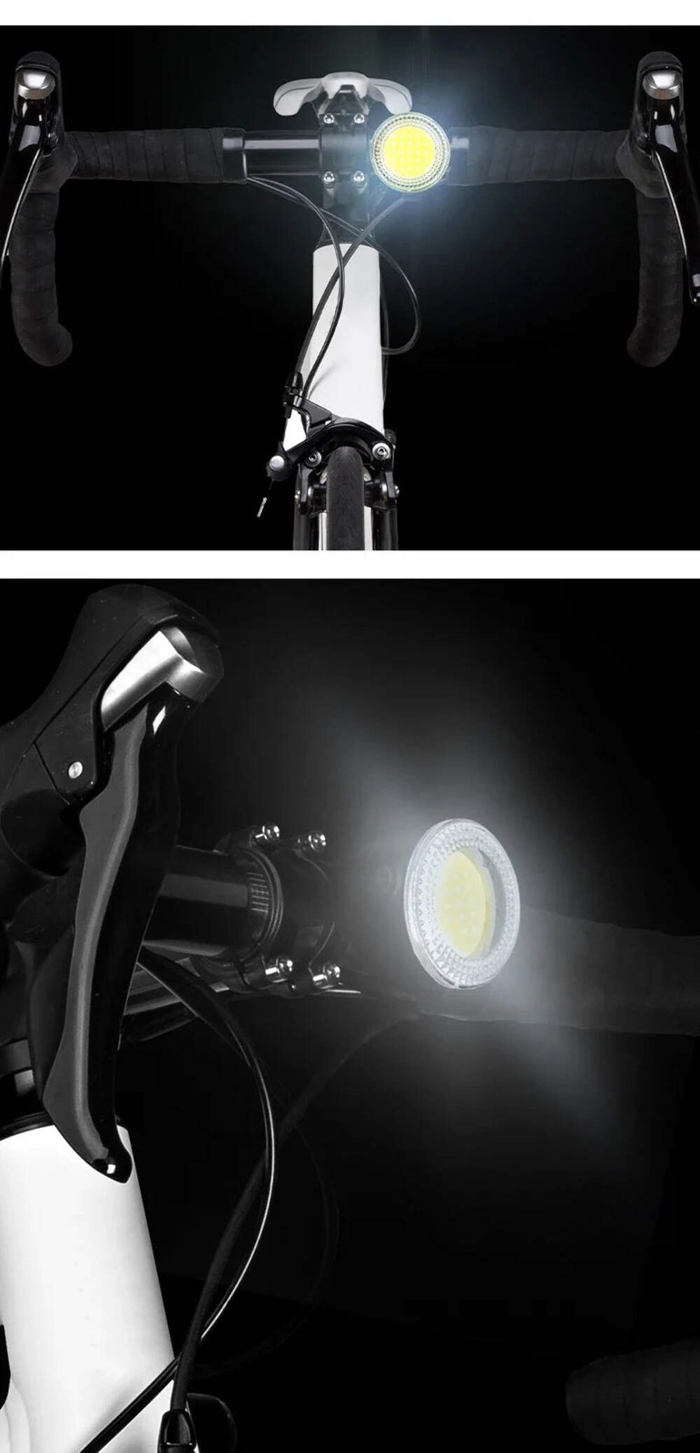 BUCKLOS Bike Light COB Front Rear Bicycle Lights LED Rechargeable Mountain Road