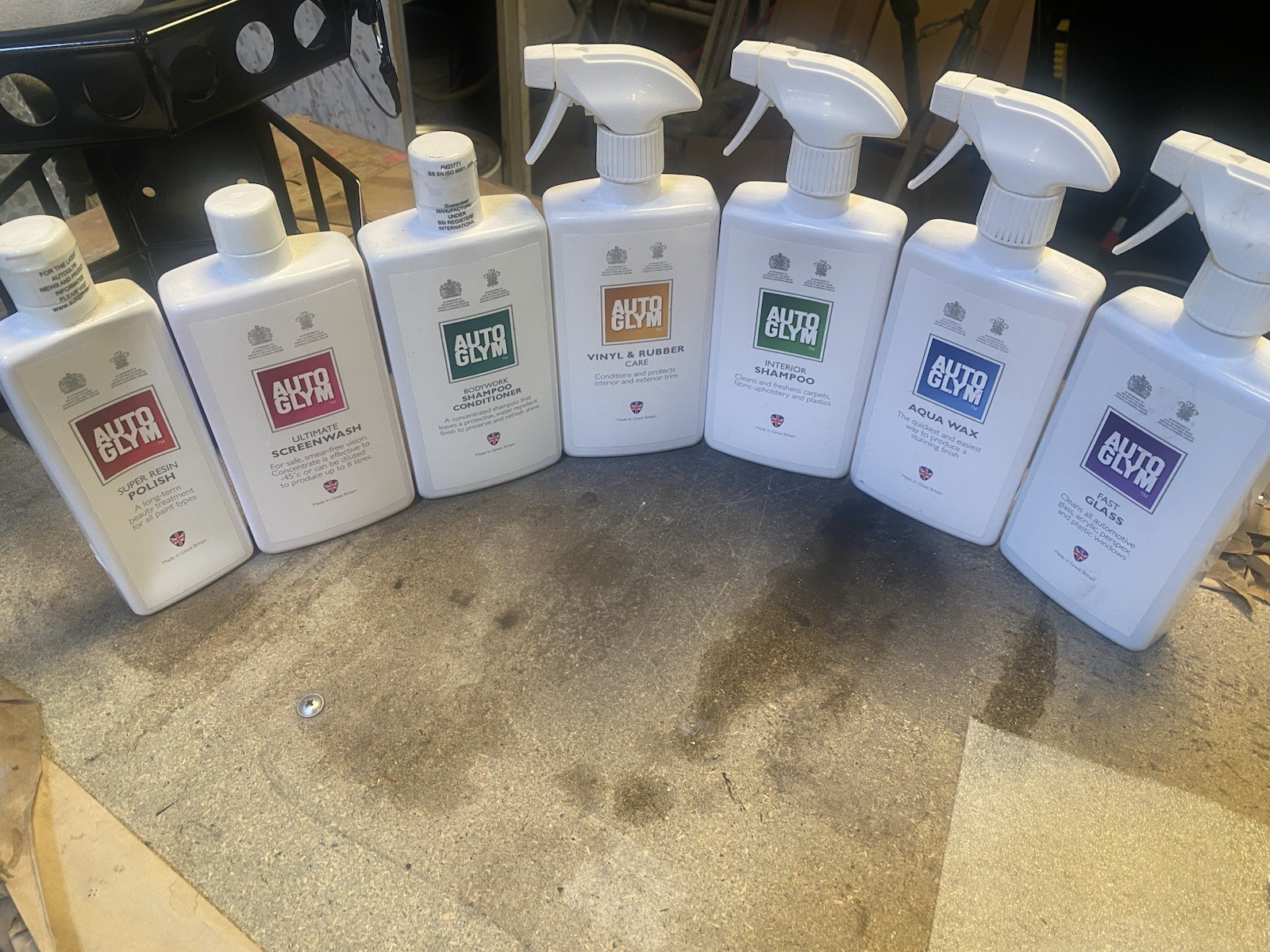 Autoglym Resin Polish Glass Wax Shampoo Vinyl Rubber Care Wipes Wash Bundle