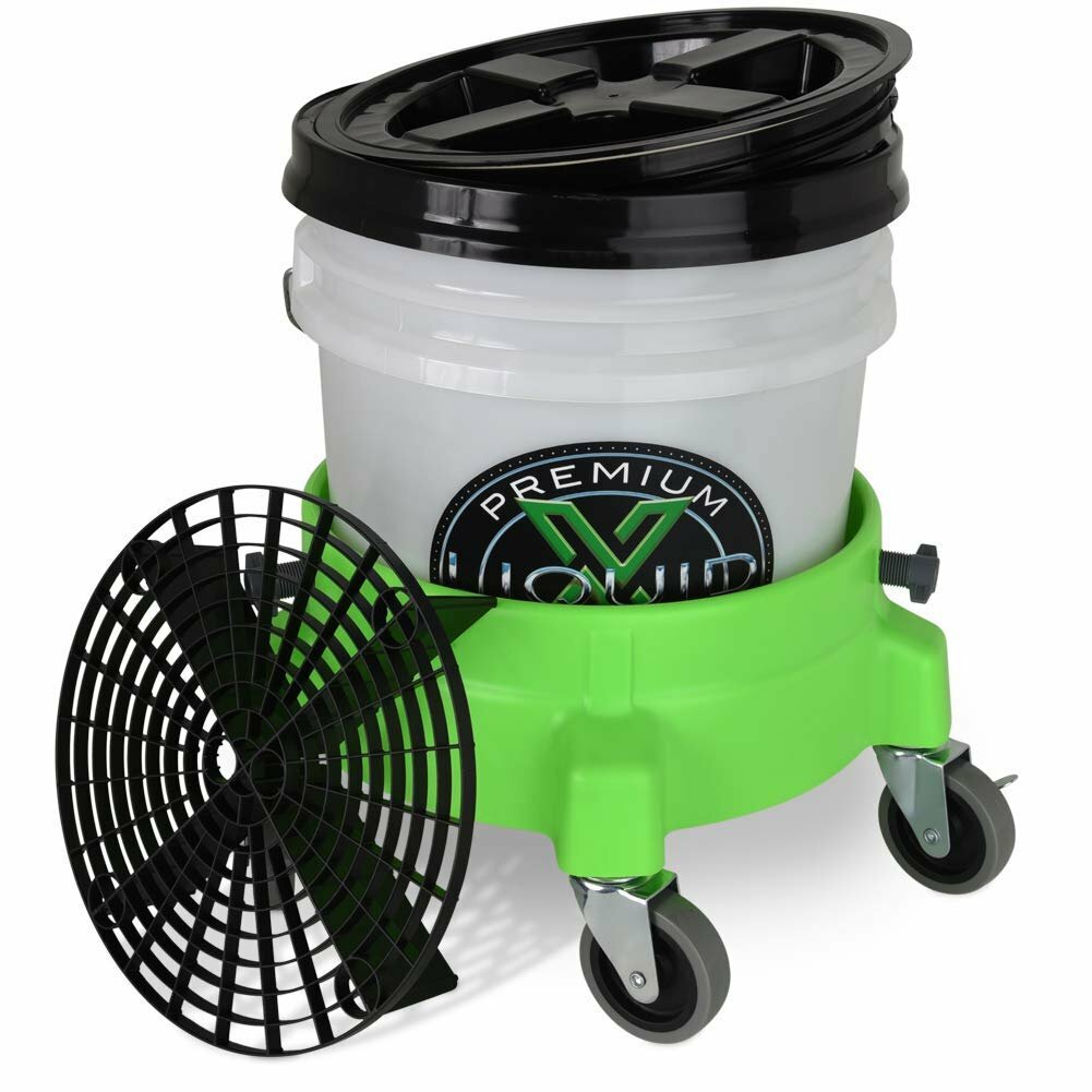 Liquid X Original Bucket Dolly – Lime Green with 3″ Gray Casters