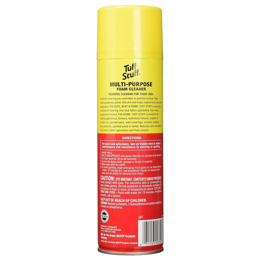 Tuff Stuff Foam Cleaner Multi-Purpose Cleaner, 22 oz Aerosol, 2 Pack