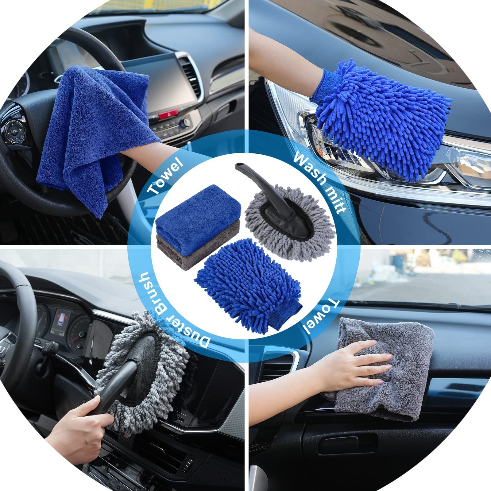 33Pcs Car Wash Detailing Kit – Foam Gun, Brushes, Mitts & Towels – Complete Clea